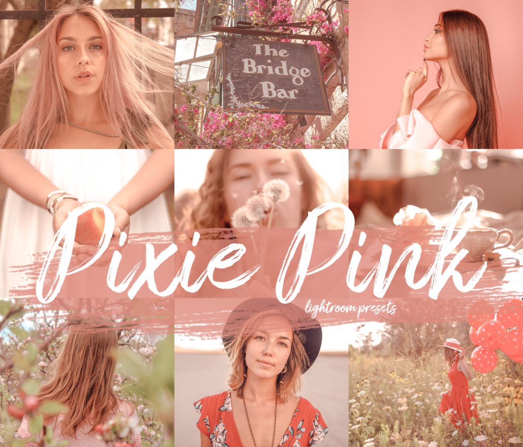 Pink filters Instagram bloggers A mix of pink and rustic filters Lightroom presets pink instagram presets for lightroom Pink presets
